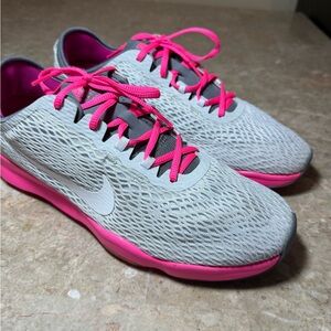 Nike zoom fit training (2015) running shoes grey-pink #704658-008 women size 11